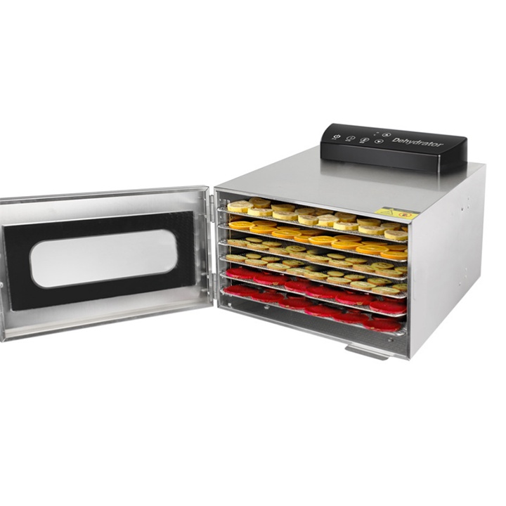 Máy sấy trái cây, hoa quả, thực phẩm 6 Khay inox công nghiệp