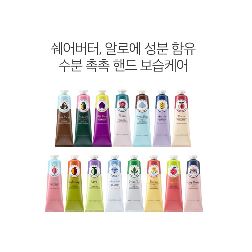 Kem dưỡng da tay NATURE REPUBLIC Hand&Nature Hand Cream 30ml | BigBuy360 - bigbuy360.vn