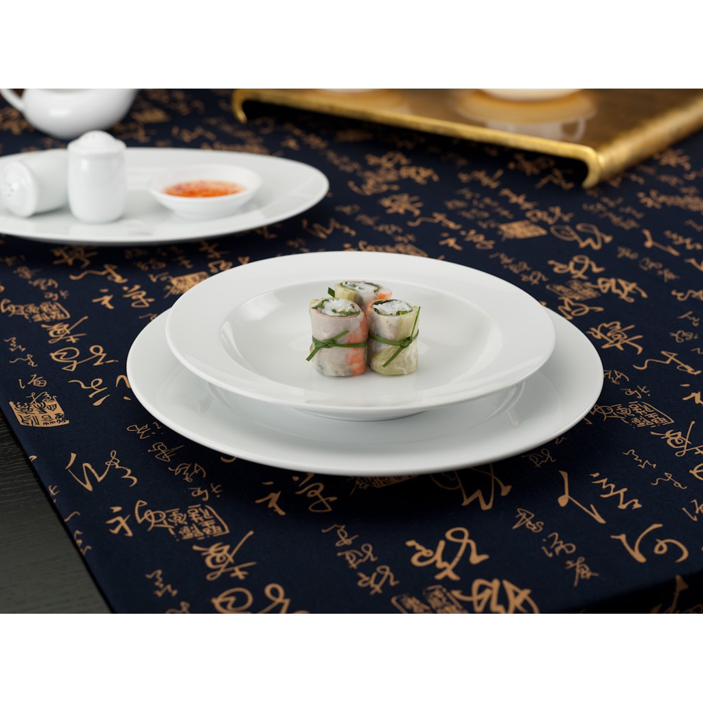 Dĩa tròn 18 cm Jasmine Trắng - Gốm sứ cao cấp Minh Long I