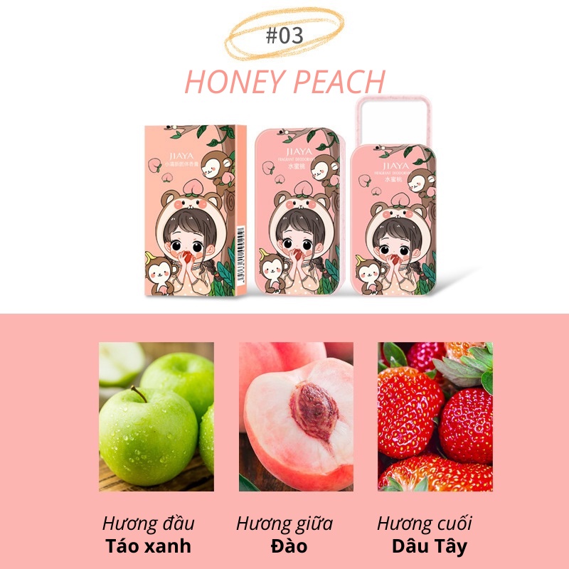 Set 4 hộp nước hoa khô nữ chính hãng thơm lâu dạng sáp tạo hình cô bé cực cute cùng hộp quà tặng cực đẹp - Diki Store