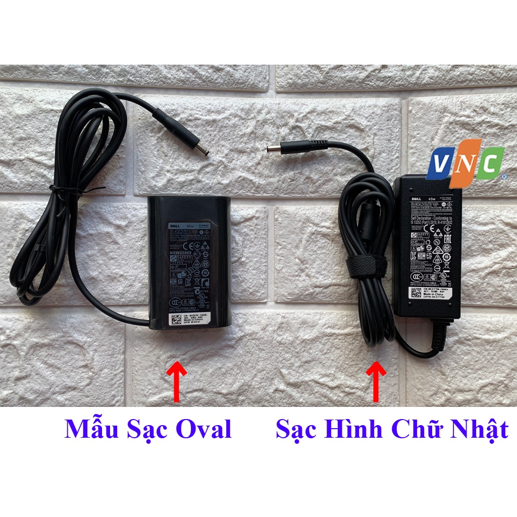 ⚡ Sạc laptop Dell Oval 19.5V 2.31A 45W chân kim nhỏ - XPS 13 - Adapter tặng kèm dây nguồn