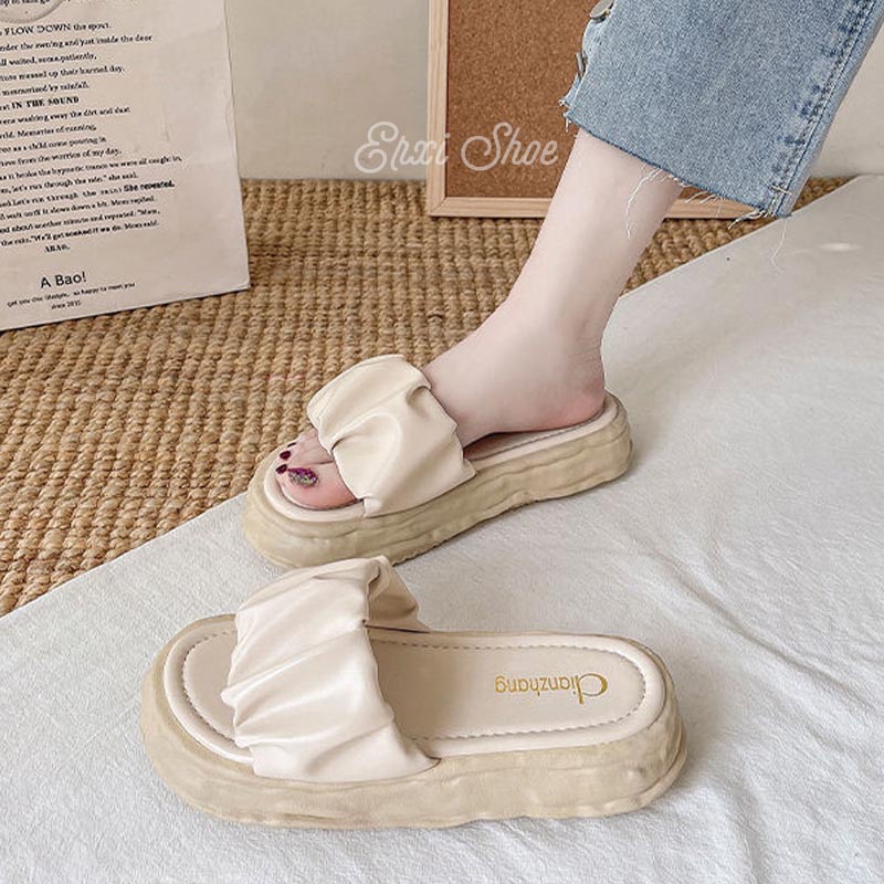 Dép Nữ Đế Dày Quai Ngang Thời Trang