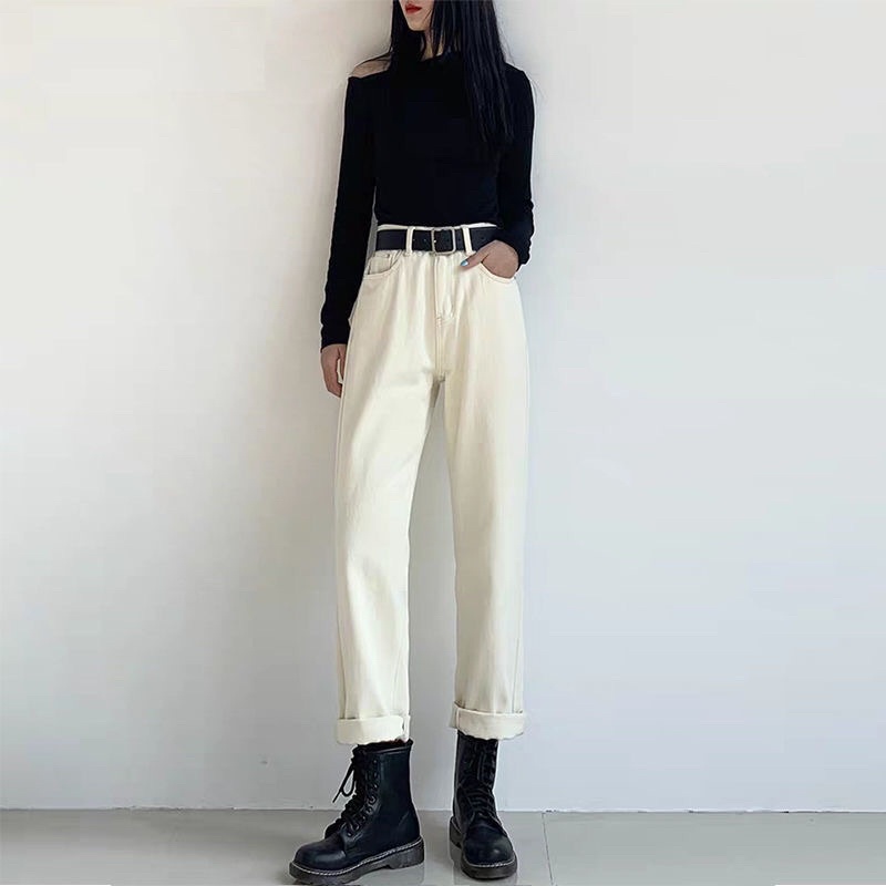 Quần kaki dáng baggy lưng cao