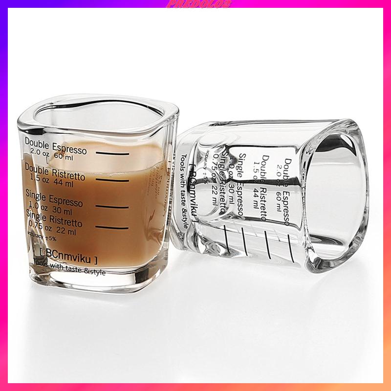 [Predolo2] Cốc Đong Chất Lỏng Bằng Thủy Tinh Dùng Cho Quầy Bar / Espresso