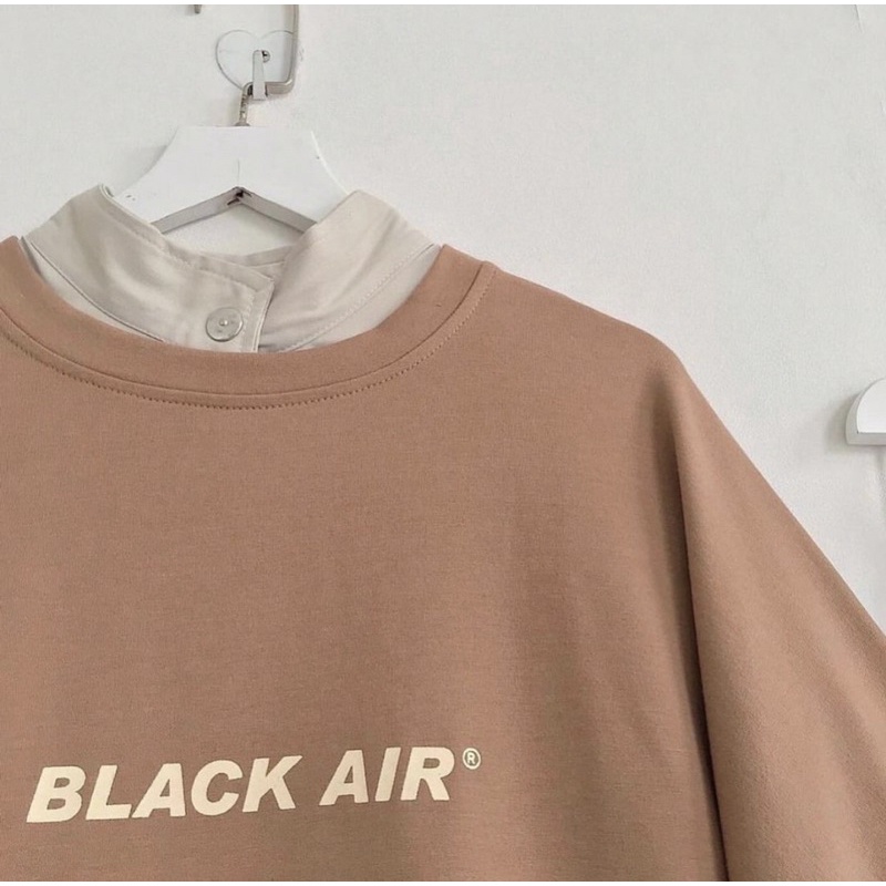 Áo Nỉ Form Rộng BLACK AIR Nữ [FREESHIP] 🌸 Sweater tay bồng oversize, hoodie in hình chữ cá tính Ulzzang 🌸 | BigBuy360 - bigbuy360.vn