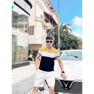 ÁO POLO NAM PHỐI VÀNG