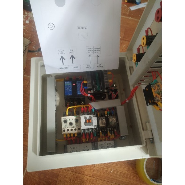 Tủ điện cho máy bơm 3 pha chống giật chống mất pha cháy bơm