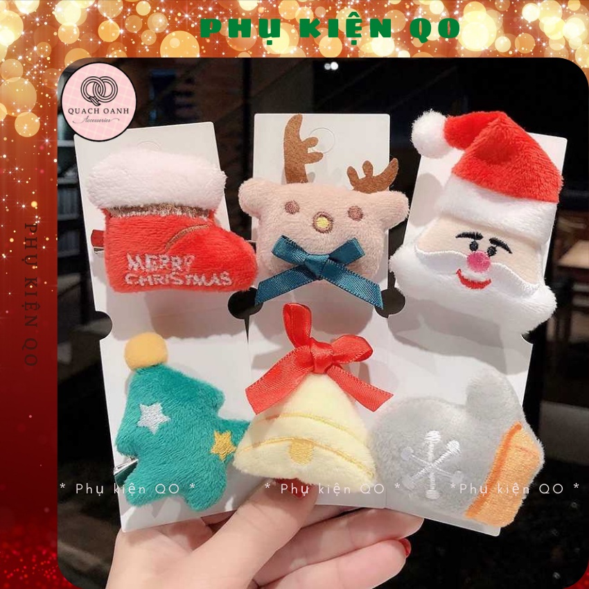 Kẹp tóc họa tiết xinh xắn đáng yêu Kẹp tóc noel - Phụ Kiện QO KEP28