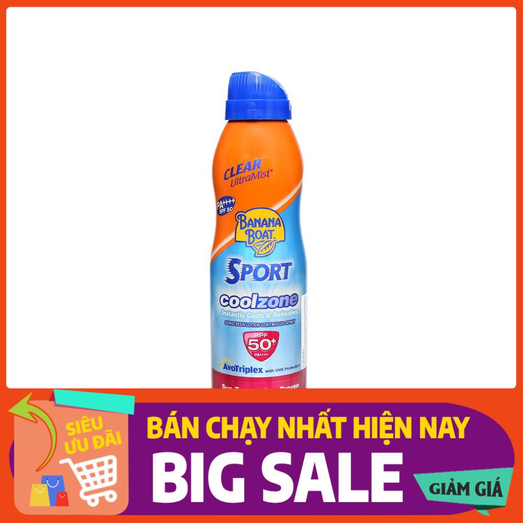 Xịt chống nắng thể thao Banana Boat Sport Coolzone SPF 50+/PA++++ 170g