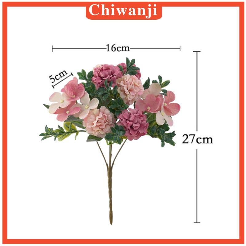 Bó Hoa Cẩm Tú Cầu Lụa Trang Trí Phòng Khách