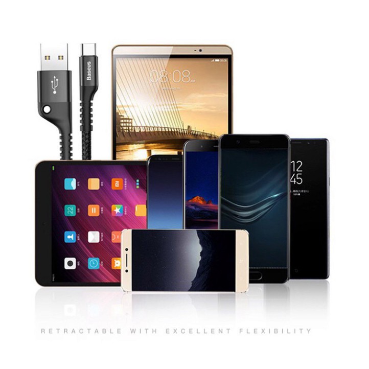 Dây cáp sạc iphone dây xoắn đàn hồi Baseus Fish Eye Spring Data dùng cho iPhone