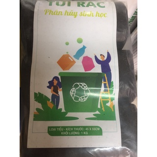 3 cuộn Túi rác đen tự hủy sinh học (1kg/túi 3 cuộn)