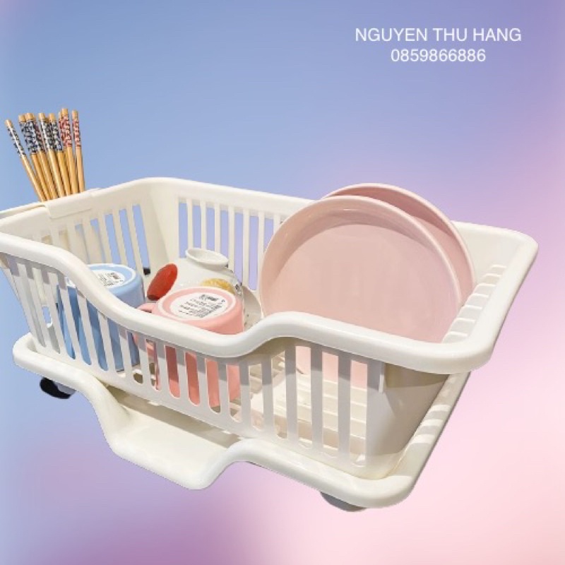 RỔ ÚP BÁT HÀN QUỐC SIZE TO THOÁT NƯỚC NGANG SIZE TO - Hàng có sẵn - Freeship extra