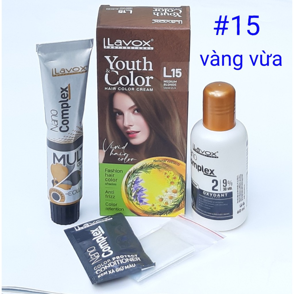 [nhiều màu] Kem nhuộm màu thảo dược Lavox  Youth color hair cream Natural Herbs | BigBuy360 - bigbuy360.vn