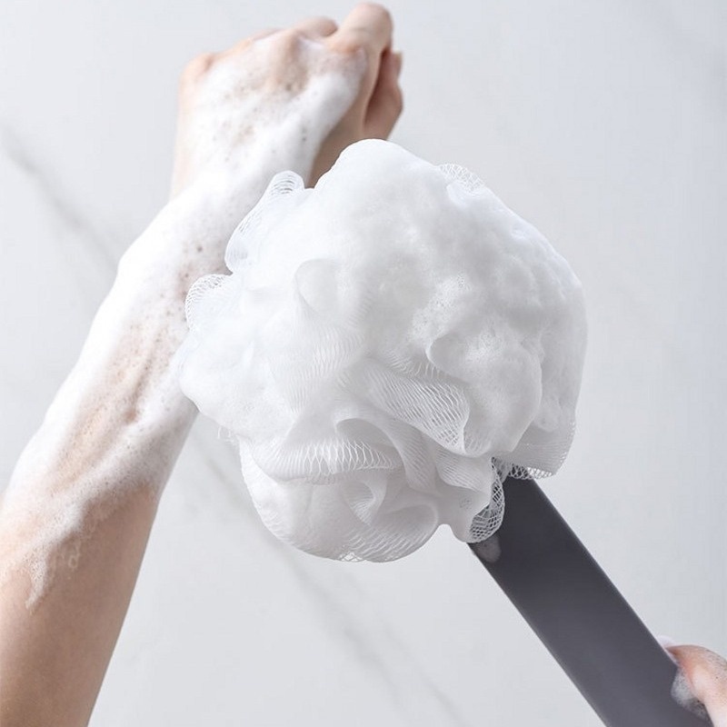 Bông Tắm Hai Mặt Tay Cầm Dài Tẩy Tế Bào Chết Lưng Tiện Dụng
