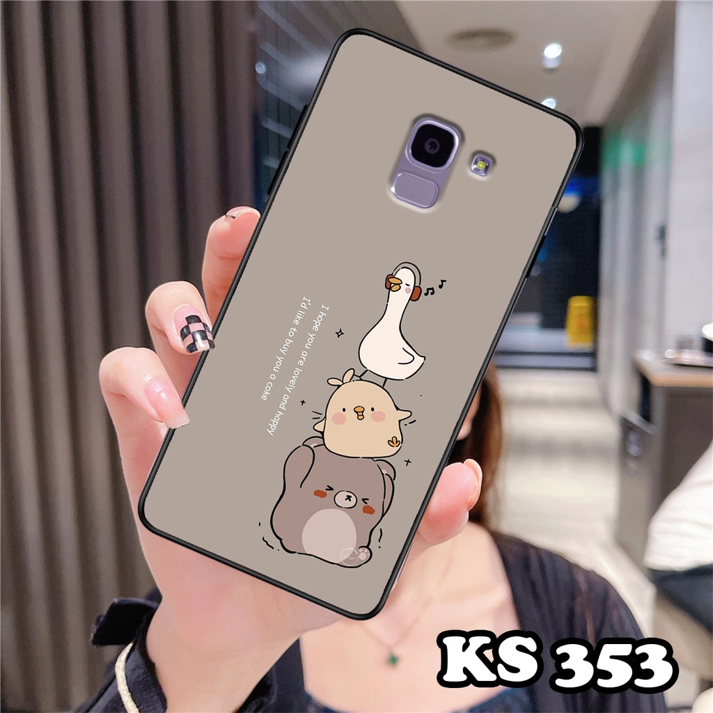 Ốp lưng Samsung A6 2018 - Samsung A6 Plus - Ốp Samsung in hình Cat&amp;Bear đáng yêu - Chất liệu TPU siêu bền, bảo vệ máy