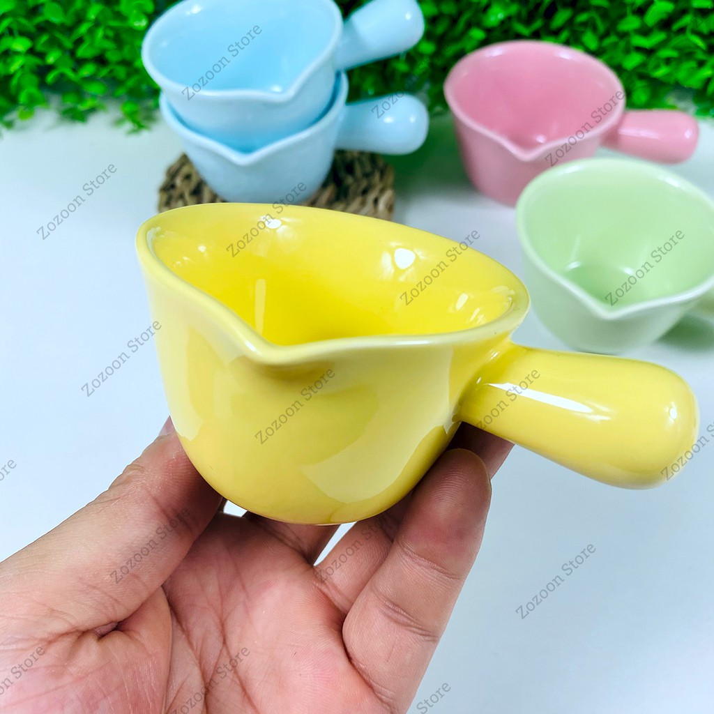 Bát ăn dặm cho bé, bát sứ ăn dặm hình gáo tay béo cho bé dung tích 90ml