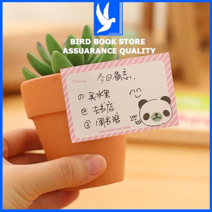 Giấy note sticky dễ thương 𝑭𝒓𝒆𝒆𝒔𝒉𝒊𝒑 7,5x5cm Bird Book