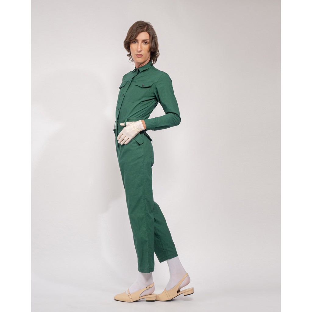 [Mã LT200 giảm 200K đơn 699K] Jumpsuit Yvette Libby N'guyen Paris, Spirit St.Louis, Nữ, Màu Xanh