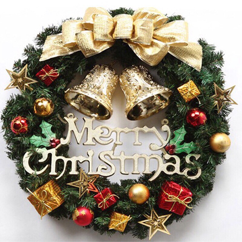 Vòng nguyệt quế trang trí noel sang chảnh