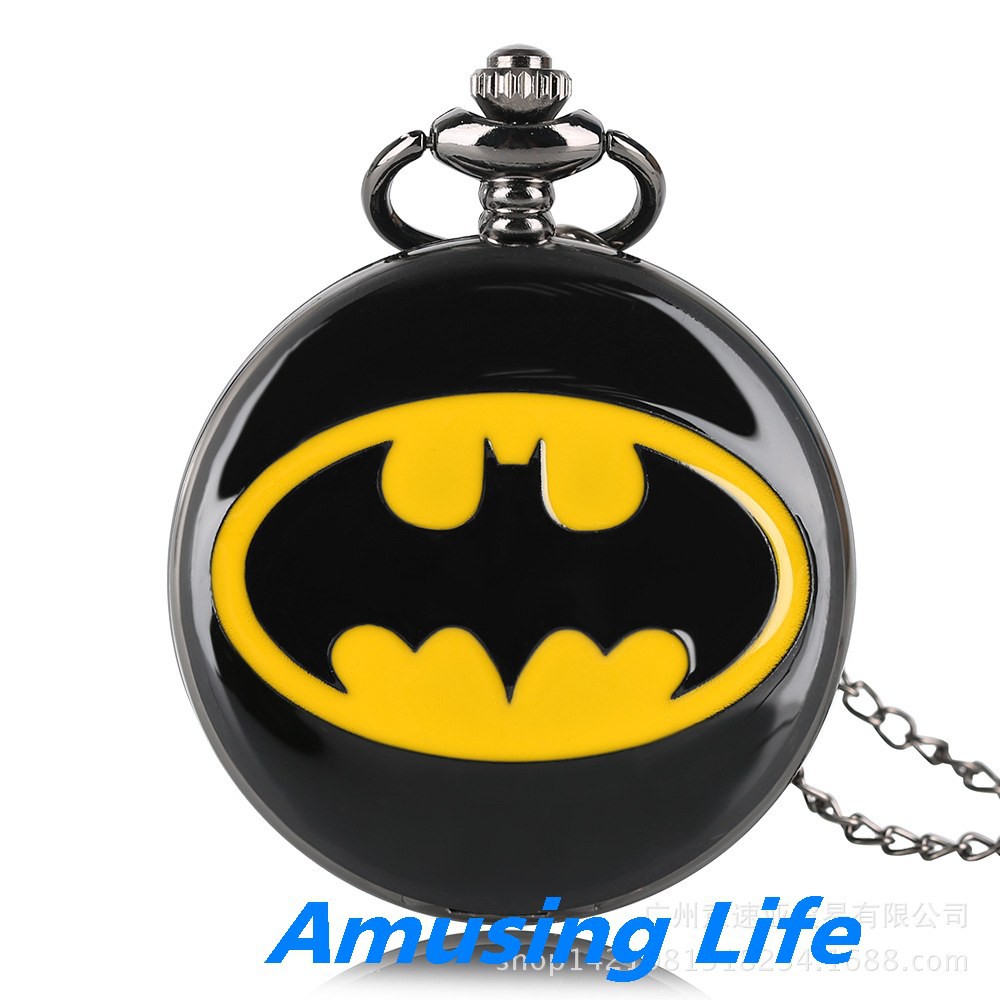 Quartz Pocket Watch Mới Thời Trang Phong Cách Châu Âu Và Mỹ Đồng Hồ Bỏ Túi Nóng Thép Vonfram Batman Lớn Thạch Anh Đồng H