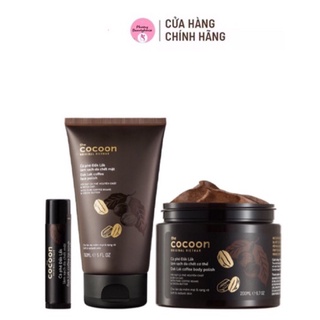 Combo 3 món Cà phê Đắk Lắk The Cocoon (Face Polish 150ml + Body Polish 200ml + Lip Scrub 5gr)