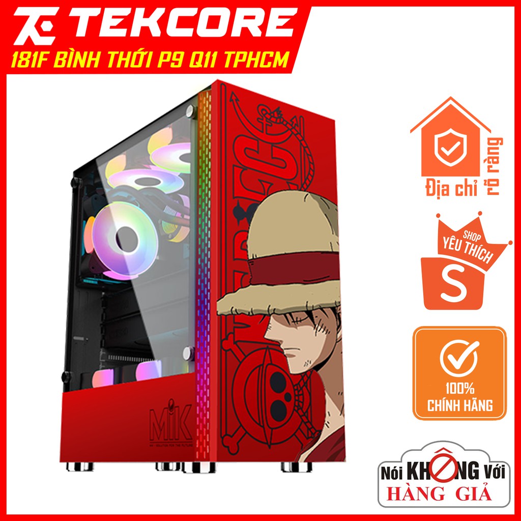 Thùng máy tính MIK DT03 Red Luffy - Kính cường lực