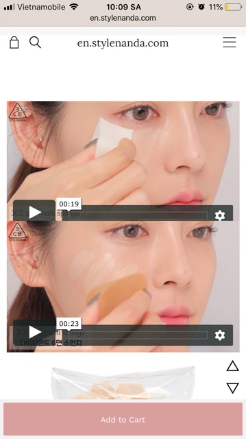 TÚI 13 MÚT MAKEUP 3CE PRO MULTI SPONGE | BigBuy360 - bigbuy360.vn