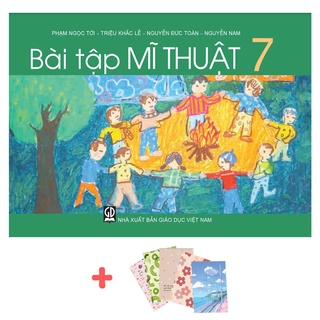 Sách - bài tập mĩ thuật lớp 7 kèm 5 cuốn vở kẻ ngang a5 70gms 80 trang