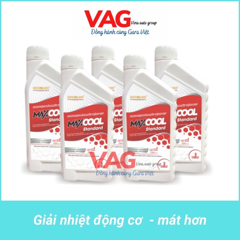 Nước làm mát động cơ pha sẵn tiện dụng 2 màu xanh đỏ - Maxcool 0,8L