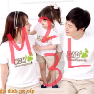 Combo 3 áo dad -mom-bayby