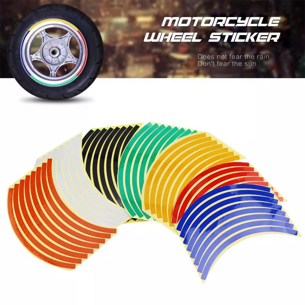 Miếng Dán Trang Trí Viền Bánh Xe Mô Tô Kawasaki Honda 17 &quot;18&quot;
