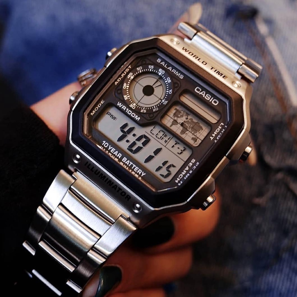 Đồng hồ Nam Casio AE-1200, đồng hồ chính hãng, pin 10 năm, chống nước 100 mét