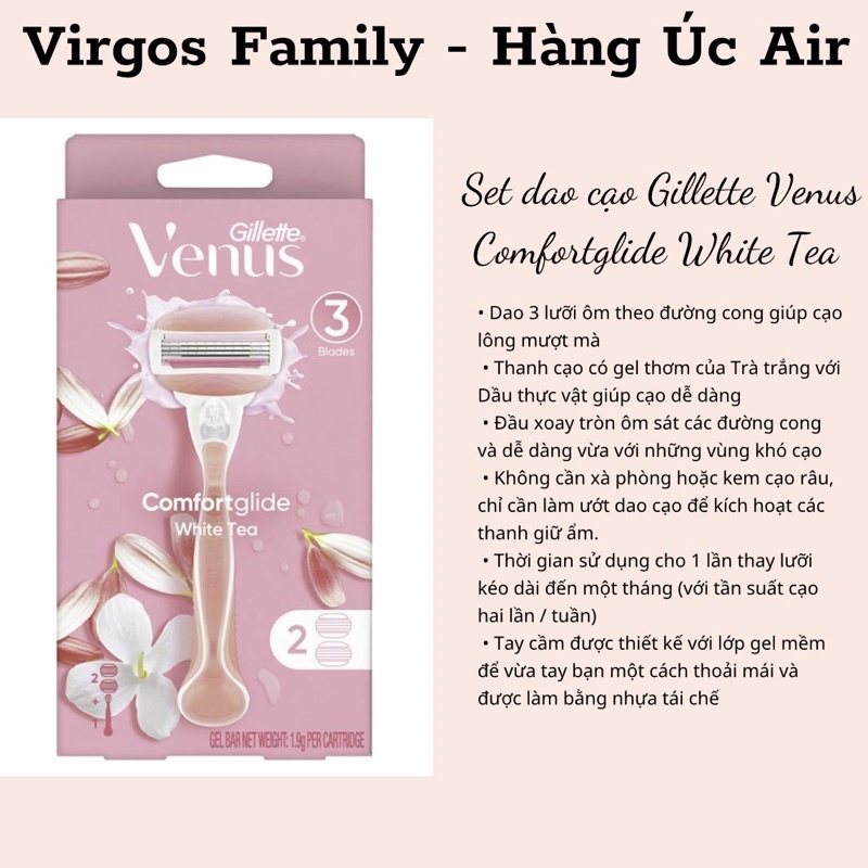 Set cạo lông Gillette Venus cho nữ - Bill Úc