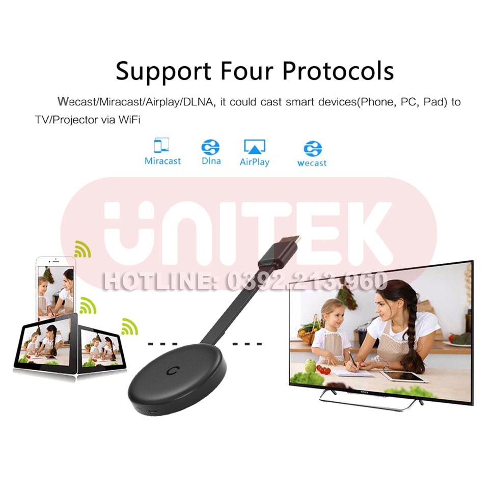 Thiết Bị HDMI Không Dây  G13B - Thiết Bị DÙNG Kết Nối Điện Thoại Với TV Wireless