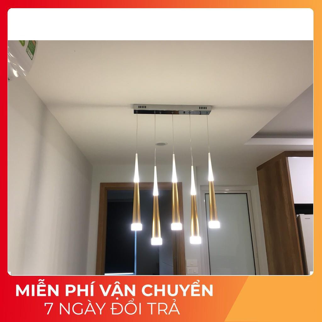 *Bảo hành 1 năm* Đèn thả trần, đèn thả led bàn ăn 5 led màu vàng trang trí bàn ăn, phòng bếp