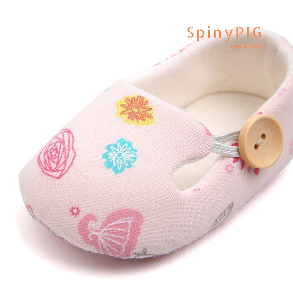 Giày tập đi cho bé 0-18 tháng tuổi chống trơn trượt chất liệu cotton cực xinh cho bé trai bé gái
