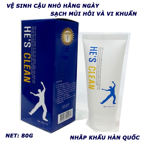 Dung dịch vệ sinh nam HE'S CLEAN nhập khẩu Hàn Quốc tuýp 80g