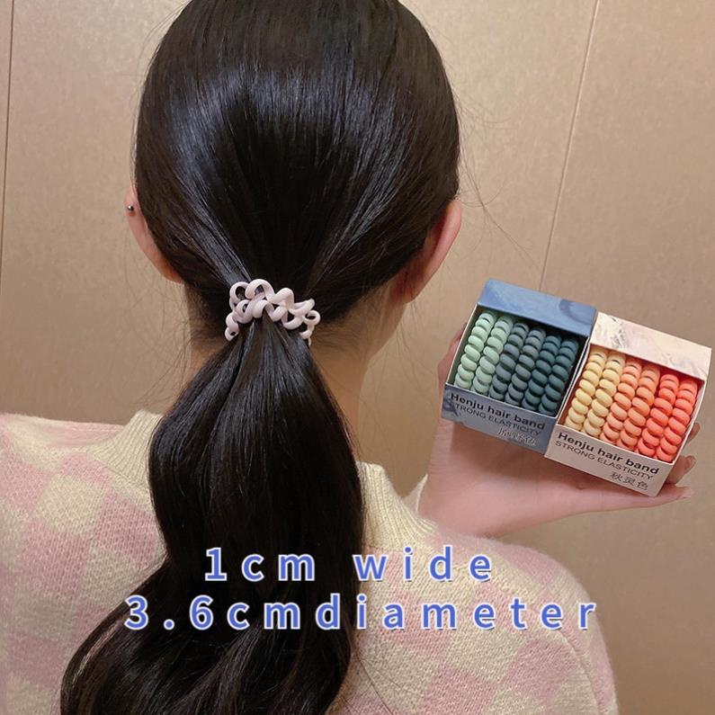 Set 6 Dây Buộc Tóc Lò Xo Thời Trang Hàn Quốc BT16