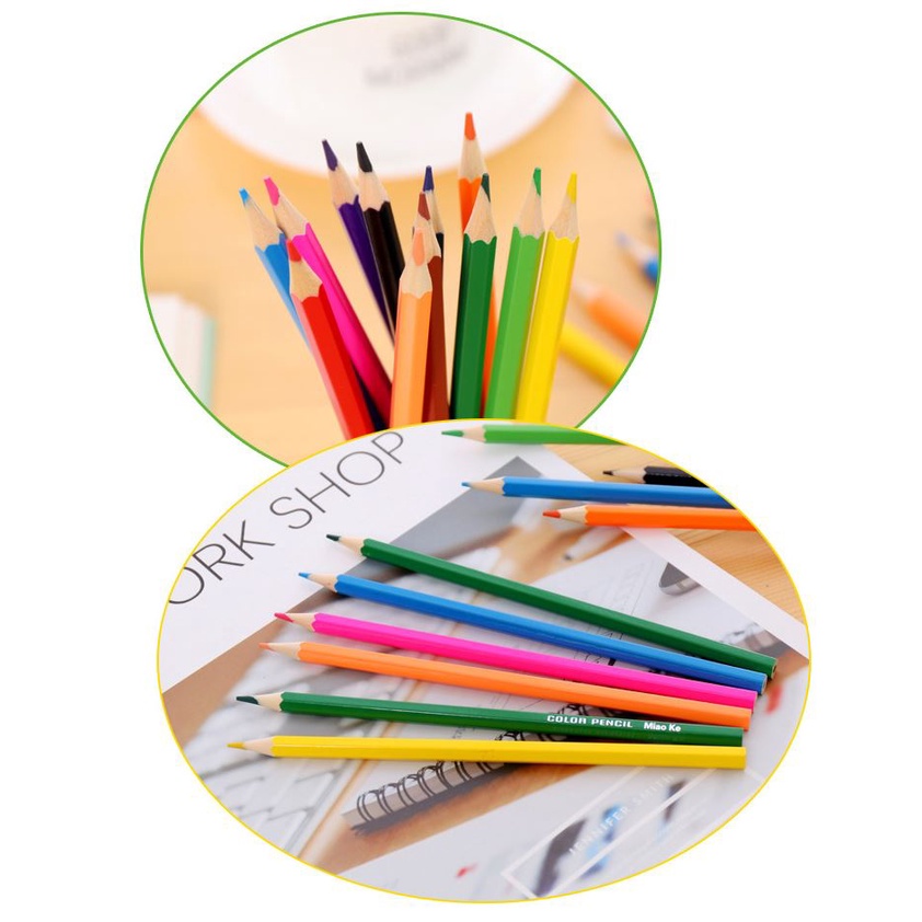 Bộ 12/ 24 bút chì màu vẽ thủ công dành cho trường học H134