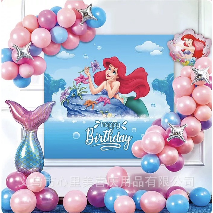 Trang Trí Sinh Nhật Happy Birthday Bé trai bé gái- Elsa-Nàng tiên cá- Avenger MH: B0026