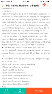Mặt nạ rửa trắng da Herborist