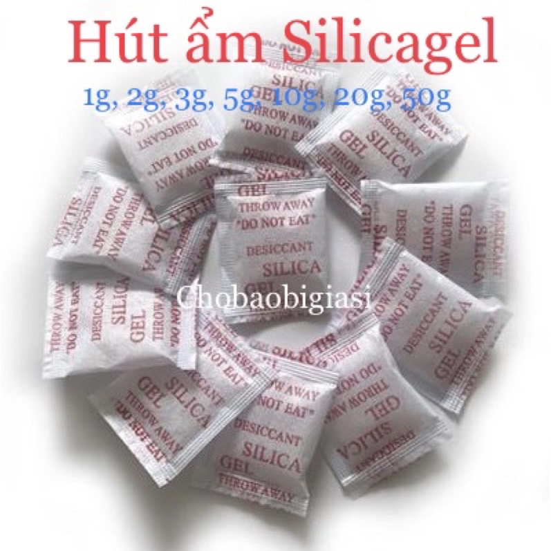 1 gói 500g Hạt hút ẩm Silicagel, gói hút ẩm nhiều cở 1g/2g/3g/5g/10g/20g/50g/100g, chống ẩm tốt