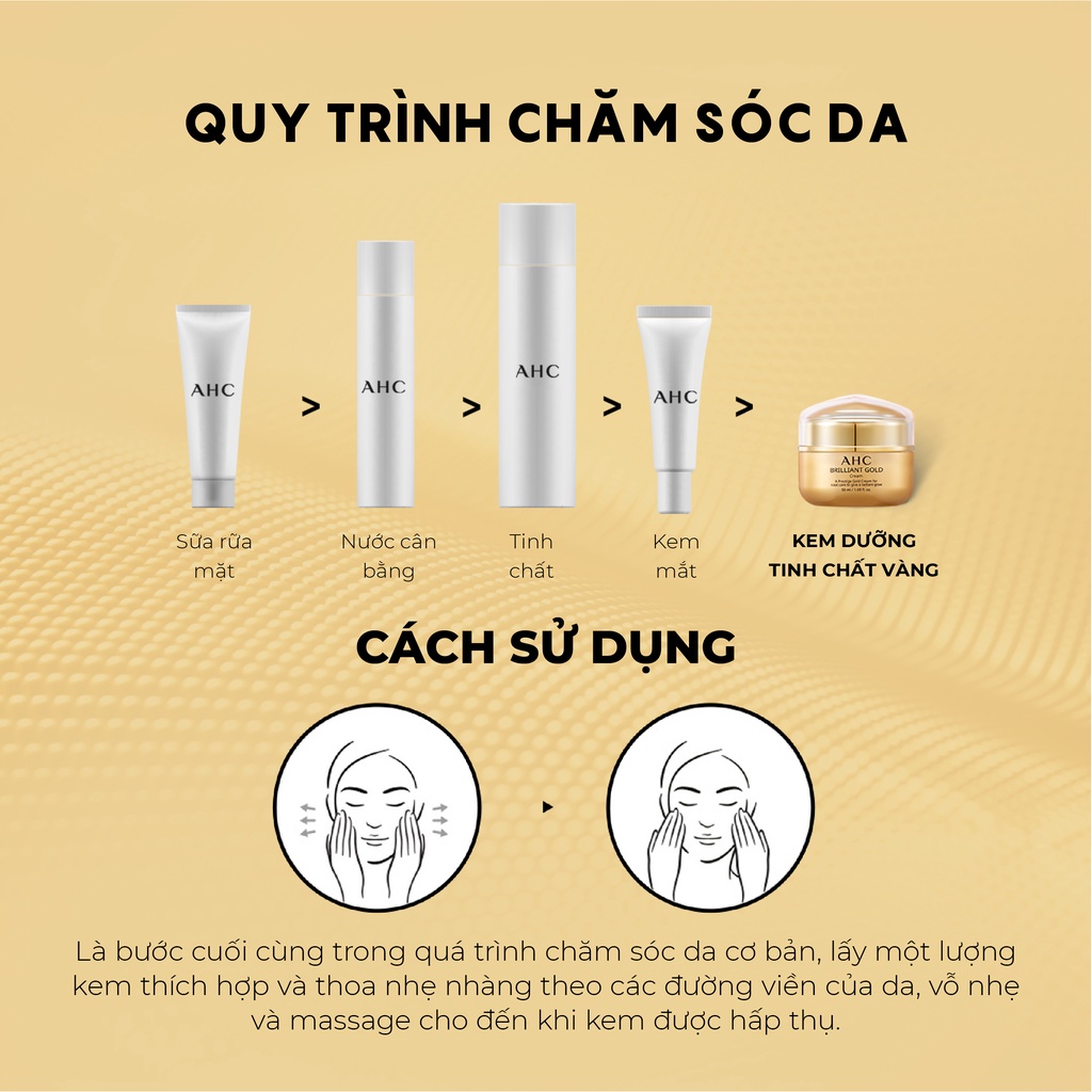 Kem Dưỡng Da Chống Lão Hóa Tinh Chất Vàng AHC Brilliant Gold Cream 50ml