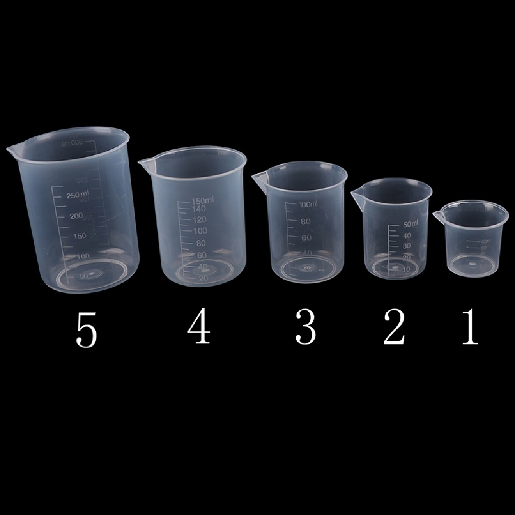 Set 2 Cốc Đo Lường Trong Suốt Bằng Nhựa