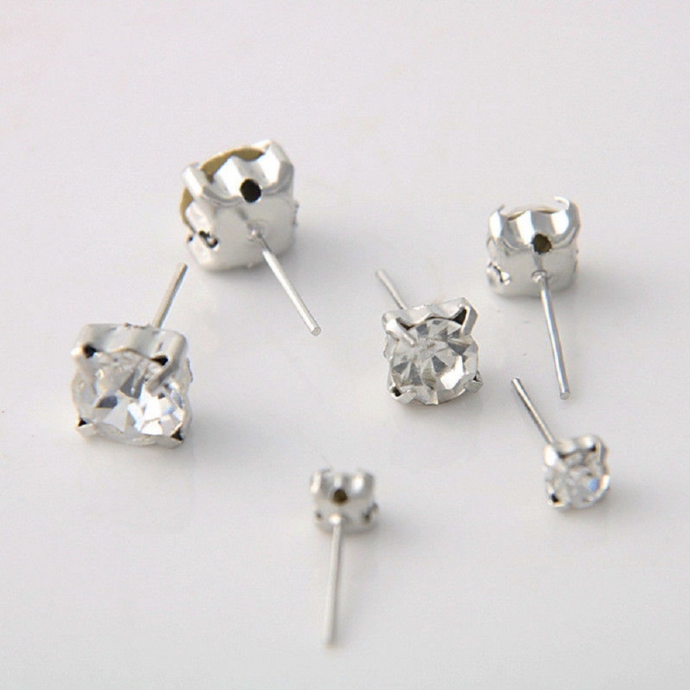 Bộ 9 đôi khuyên tai có đính đá đầy quý phái