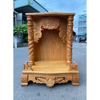Bàn thờ thần tài ông địa gỗ gõ đỏ 60 x 81cm