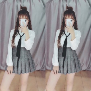 ❣️✨ SET SƠMI CAVAT KÈM CHÂN VÁY TENNIS UZZLANG ✨✨