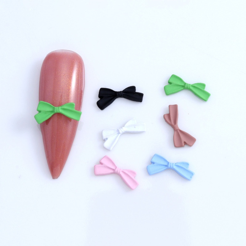Miếng Dán Trang Trí Móng Tay Hình Nơ 3d Nhiều Màu Sắc