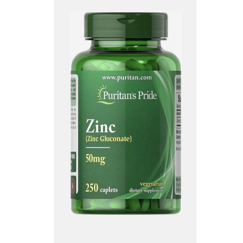 Viên Uống Kẽm Giảm Mụn, Tăng Sức Đề Kháng Zinc Gluconate -Puritan's Pride